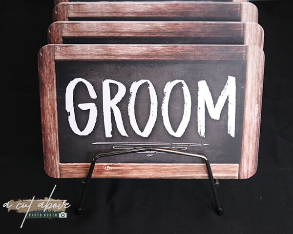 Groom Blackboard Photo Booth Prop
