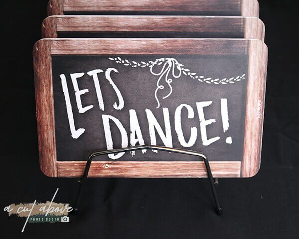 Let's Dance Blackboard Photo Booth Prop
