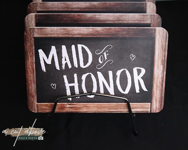 Maid of Honor Blackboard Photo Booth Prop