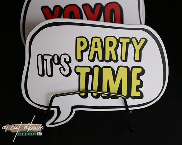 It's Party Time Speech Bubble Photo Booth Prop